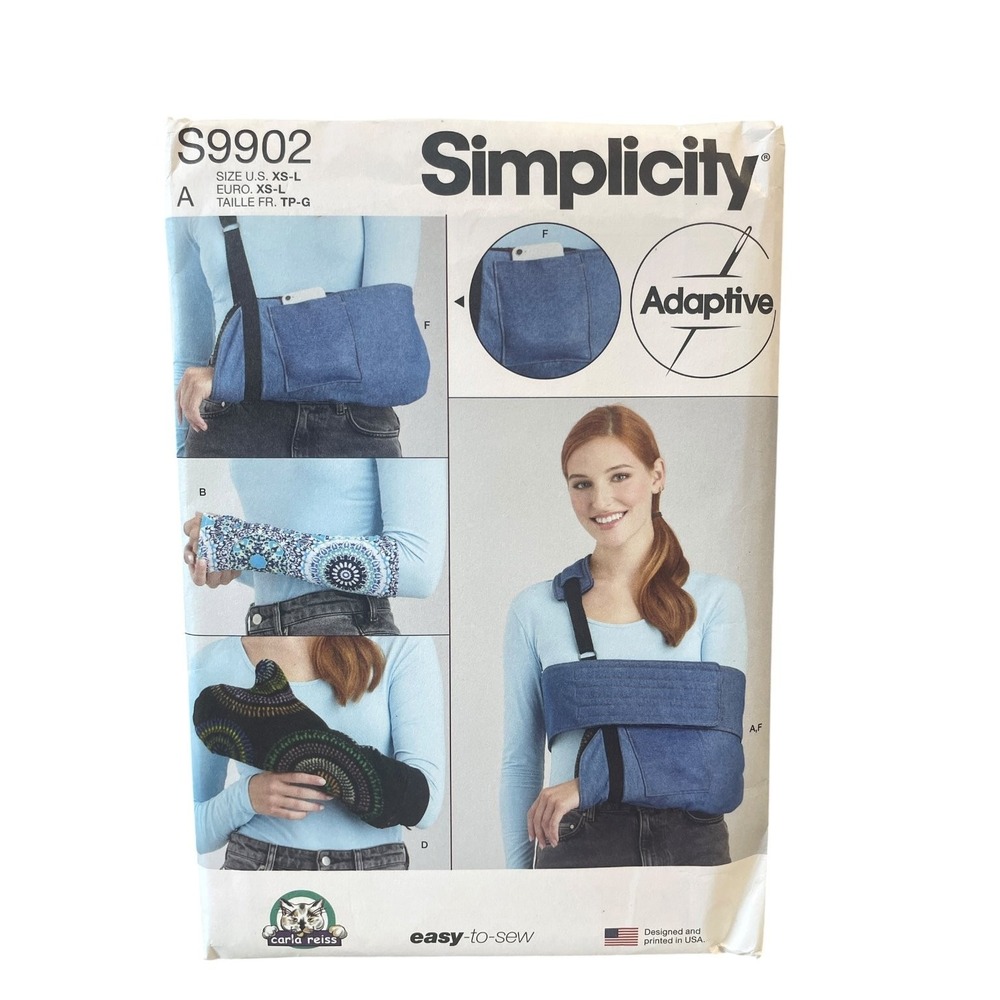 Simplicity Sewing Pattern Unisex XS-L Adaptive Wrap Sleeve Mitt Sling S9902
